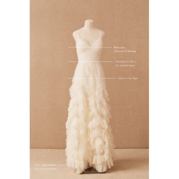 -BHLDN Marchesa Notte Greer Wedding Dress Gown 12 (unaltered) EUC Ivory - Picture 7 of 8